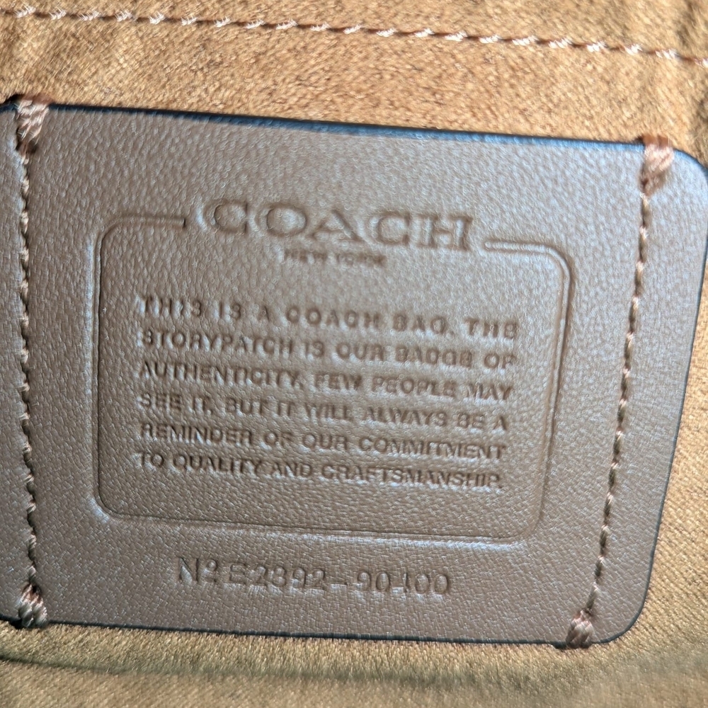 Coach Black and Tan Crossbody Bag with Gold Chain - Picture 2 of 2